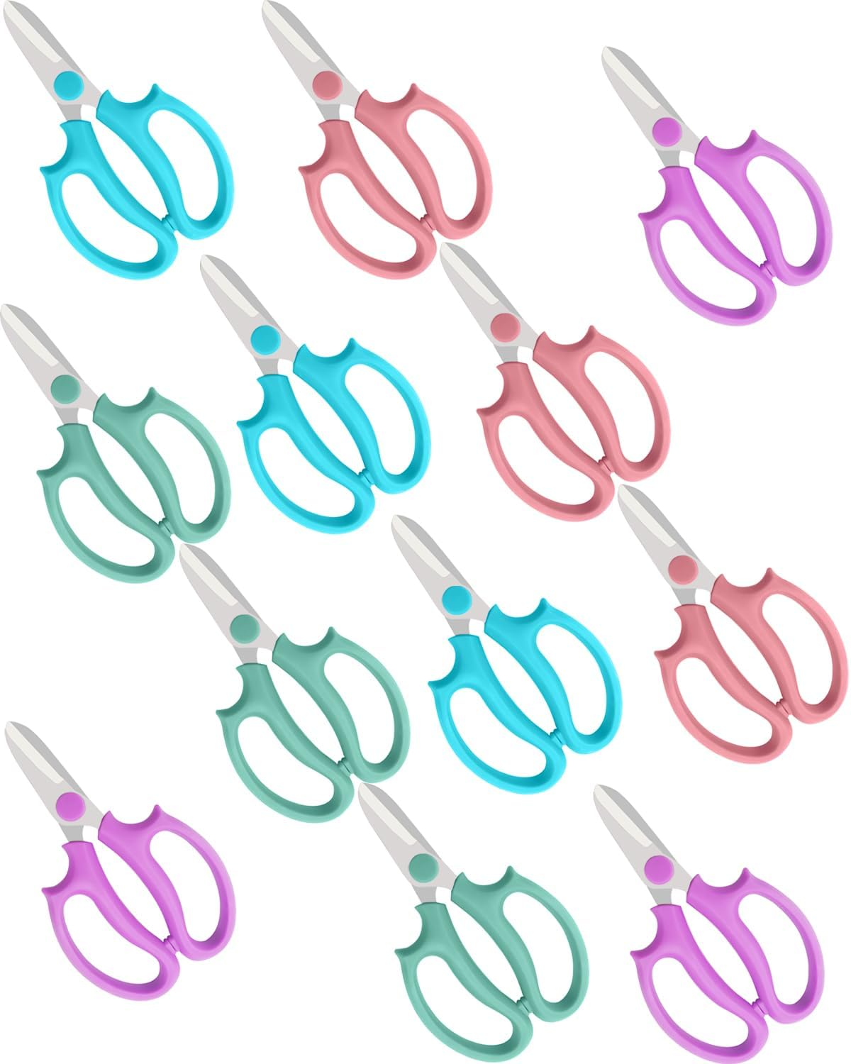 12-Piece Stainless Steel Floral Scissors for Gardening and Trimming  -image