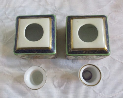 Antique Noritake Porcelain Four Piece Inkstand - Picture 9 of 13