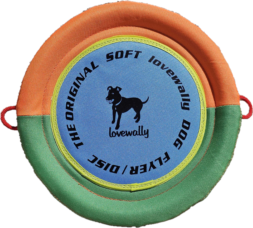 2x Booda Floppy Disc Dog Frisbee - Weiches Wurfspielzeug 10 Zoll