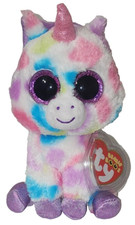Ty Beanie Boos - WISHFUL Unicorn (Red Tag w/ Errors) 6" MWMTs Stuffed Animal Toy