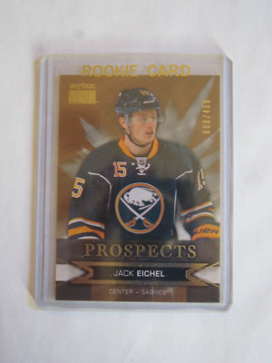 2015-16 Fleer Showcase Skybox Premium /499 Jack Eichel Rookie Card Sabres 15-16