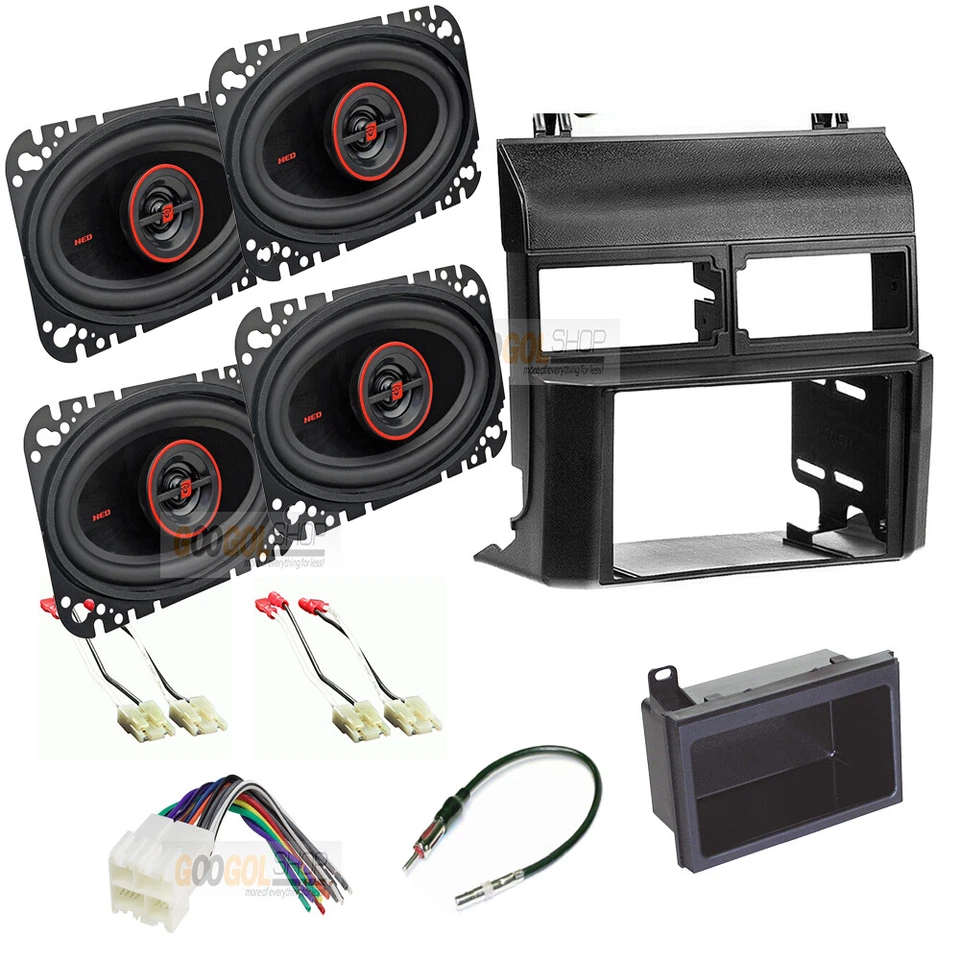 Cerwin Vega 4x6" Speakers + Double DIN Radio Install kit For 1988-94 GM C/K 1500 - Image 2 of 3