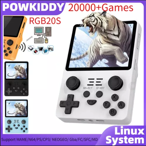 Powkiddy RGB20S 3.5 inch Handheld Game Console 20,000+ Retro Video Games System*