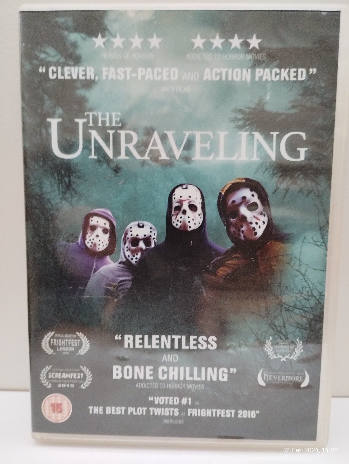 The Unraveling (DVD, 2017) Cert 15 British Horror