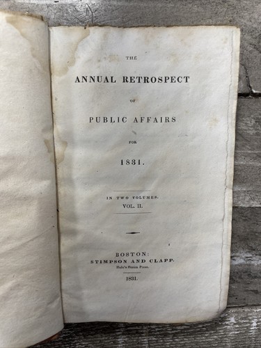 1831 Antique European Records "Annual Retrospect of Public Affairs" Vol. II - Picture 6 of 12
