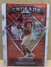 Trey Lance 2021 Rookies And Stars Crusade Red Wave Prizm RC Rookie #CR-22 49ers