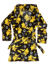 Pok mon Pikachu Black Bathrobe Size medium