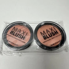 RIMMEL Maxi Blush Face Blusher Compact Pressed Powder 9g Sweet Cheeks 004 X 2