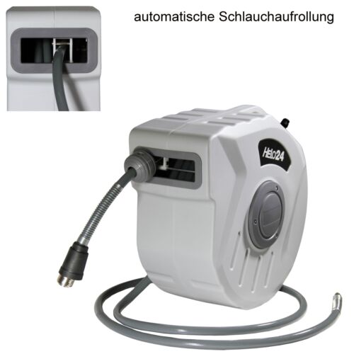 Druckluftschlauch Aufroller Schlauchtrommel Automatik Trommel 10m-30m hellgrau - Bild 26 von 35
