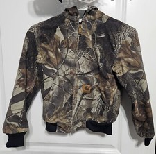 Carhartt Boys Girls Sz 8 Camo Coat W/Hood EUC Realtree Hardwood