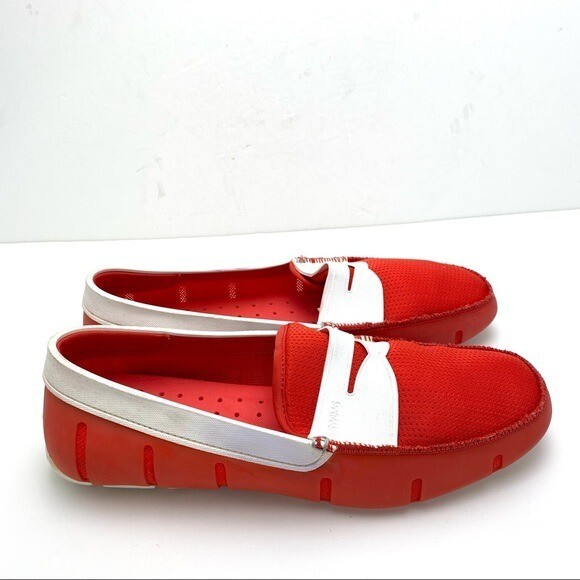 SWIMS Penny Breathable Slip On Loafer in Red with White Size 10 Amazon.com | SWIMS Mens Loafers, Slide Shoes for Men, Casual  main image 4
