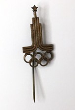 1980 Moscow Russia Olympics XXII Stick Lapel Pin