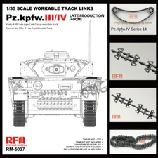 Ryefield RM5037 1/35 scale WORKABLE TRACK LINKS Pz.Kpfw.III/IV PRODUCTION (40CM)