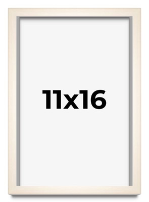 11x16 Frame White Wheat Solid Wood Picture Frame | Moulding Width 0.75 Inches |