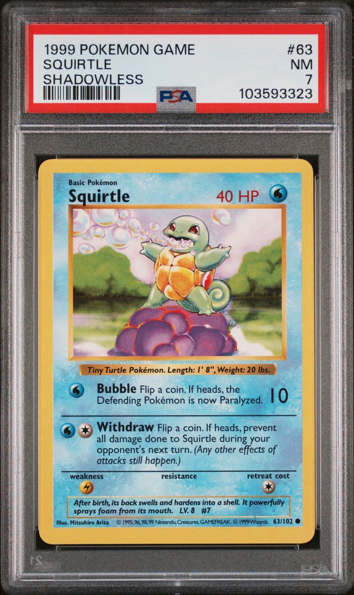 英語版初期　Squirtle 1st Edition shadowless Squirtle [1st Edition] #63 Prices | Pokemon Base Set