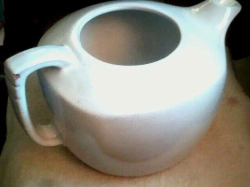 Frankoma 5tl Large Teapot white Glaze No Lid