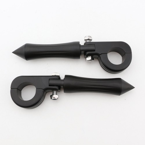 Black Spike Foot Pegs Clamps For Harley Davidson Touring Road King Street Glide - Picture 7 of 16