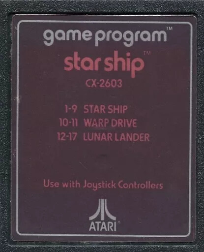 家庭用ゲームソフト STAR SHIP [ATARI2600] Star Ship - Wikipedia