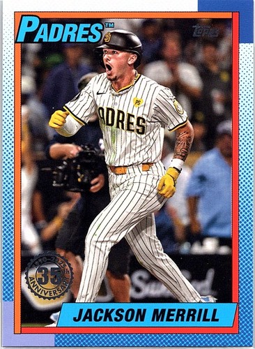 2025 Topps Series 1 - Jackson Merril #T90-64 35th Anniversary Insert Padres