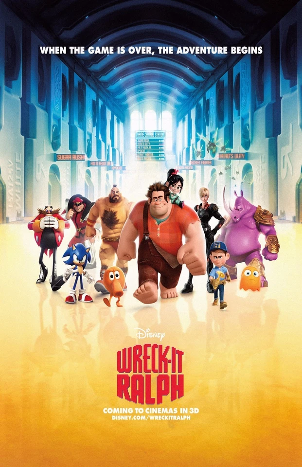 Wreck It Ralph movie poster (b) : 11 x 17 inches : Walt Disney Animation