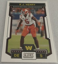 2023 Panini Score Football K.J. Henry Washington Commanders rookie #393