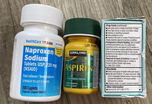 Kirkland Basics Aspirin 365 +36 Tablets Healthcare Naproxen Sodium 200 Caplets - Picture 6 of 9