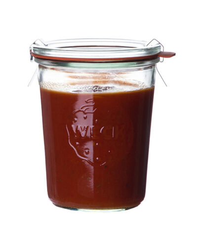6x WECK-Sturzglas 850ml (3/4 Liter) mit Gummiring und 2 Klammern - Bild 4 von 4