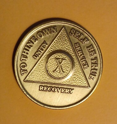 10 Year AA Bronze Medallion Sobriety Coin Recovery | eBay