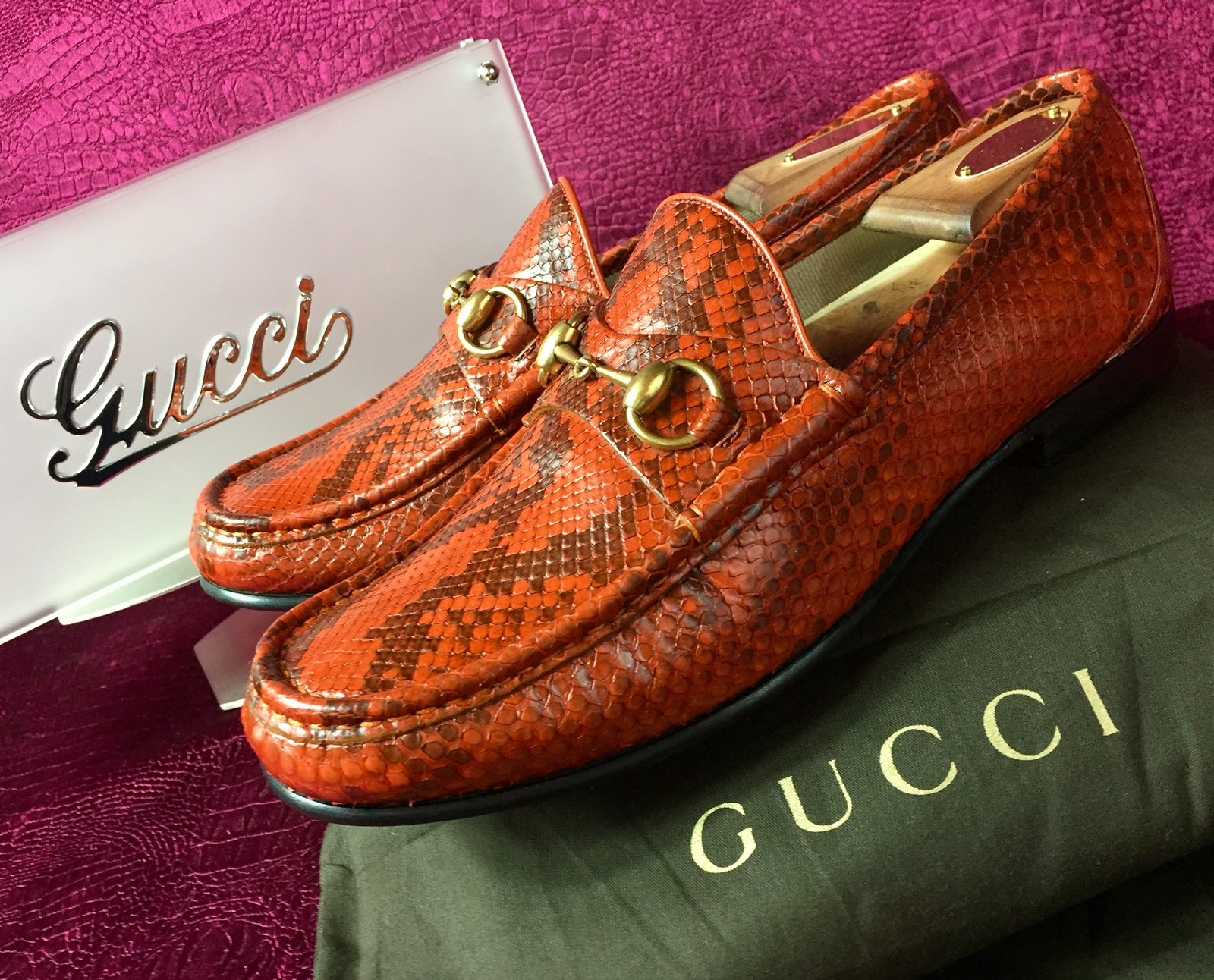 gucci snakeskin shoes