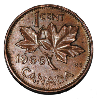 Canada 1966 1 Cent Copper One Canadian Penny Coin | eBay