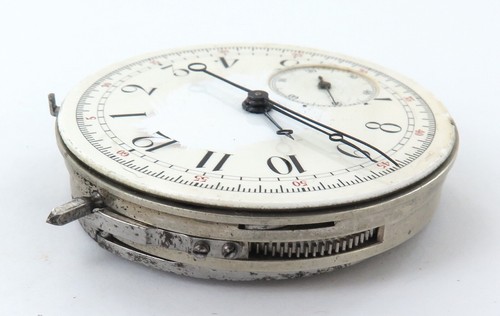 SUPER RARE 1872 Longines Chronograph Mens Pocket Watch Movement & Dial. - Picture 3 of 7