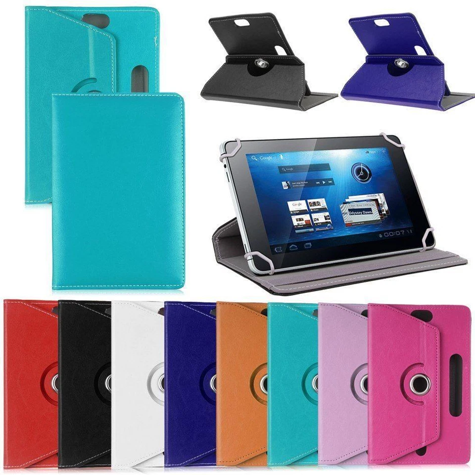 360?Folio PU Leather Box Case Cover For Universal Android Tablet PC 7" w/ Styus - Image 2 of 4