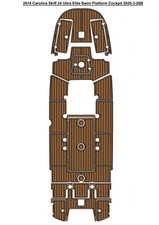 2018 Carolina Skiff 24 Ultra Elite piattaforma nuoto pozzetto barca EVA teak deck