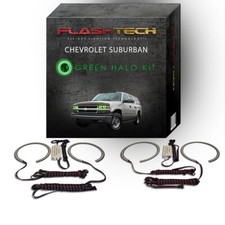 Green Angel Eye LED Headlight Halo kit for 00-06 Chevrolet Suburban Headlights