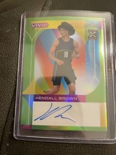2023 Leaf Vivid Basketball Kendall Brown Auto #/15 XRC Rookie Green Refractor