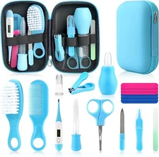 Baby Grooming Kit, Infant Safety Care Set with Hair Brush Comb Nail Clipper