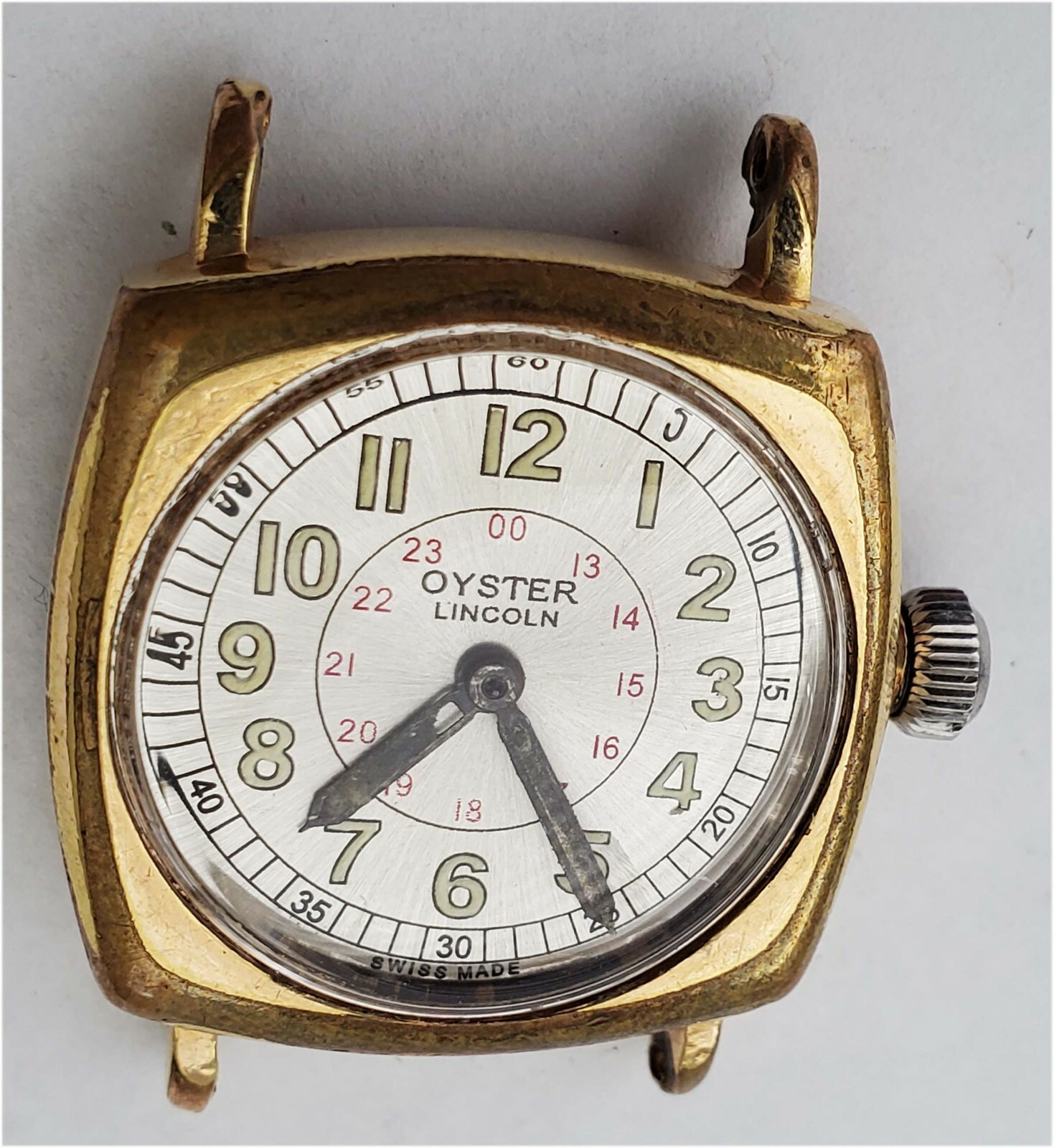 Vintage Men Rolex Oyster Lincoln Gold SS Wrist Watch Clean dial Runs