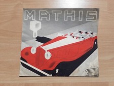 Automobiles Mathis EMY 4, 8 et TY, illustration de Jean Jacquelin, dépliant 1940