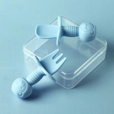 KAZA DI BEBE - 2-TEILIGES BPA-freies Silikon Kleinkindbesteck 100 % lebensmittelechtes Silikon