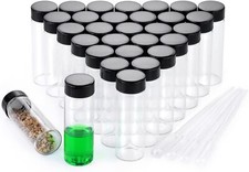 30Ml Clear Small Glass Vials 30Pcs with Screw Caps 30Pcs