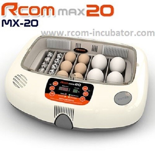 セット Rcom MAX 20インコ 自動孵卵器孵卵器 インキュベータ一 孵化器 RCOM 20 MAX MX20 EGG INCUBATOR AUTOMATIC TURNER BRAND NEW +