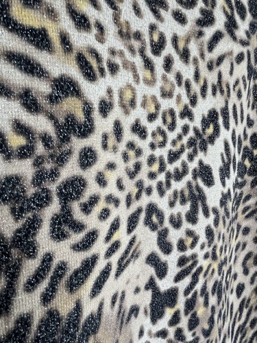 Chico's Animal Short Sleeve Whipstich Leopard 1 M Blazer Jacket Vintage (13) - Picture 12 of 12