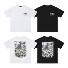 Men's Fashion Vintage Comic Style Back Print Oversized Fit Urban Streetwear Tee