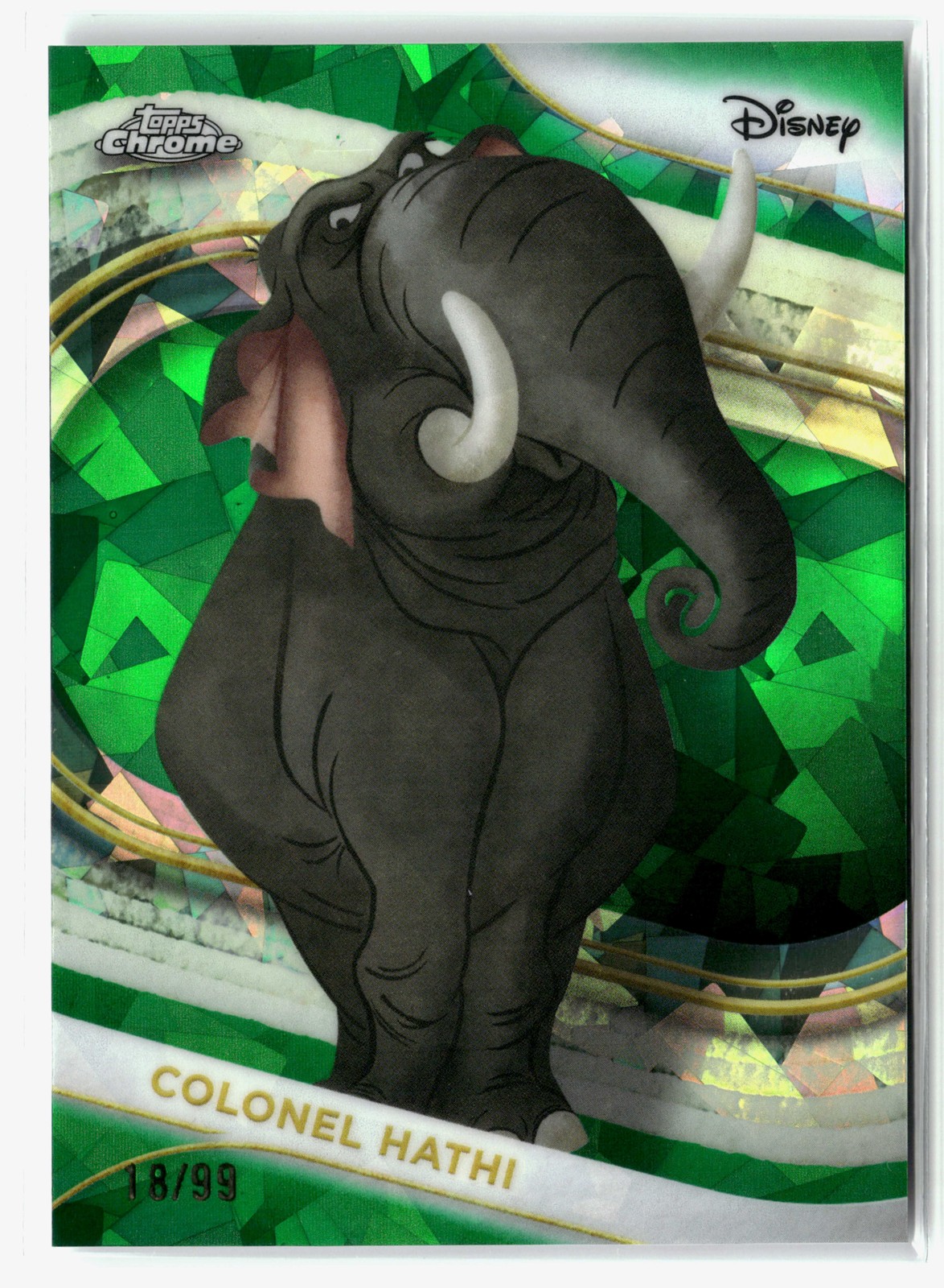 2025 Topps Chrome Sapphire Edition Disney #110 Colonel Hathi Green #/99