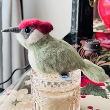 Jellycat Bird Plush Stuffed Animal Green/White w/ Red Crest Mini Under 6 in