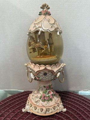 Classical Horse Carousel Music Box And Snow Globe 