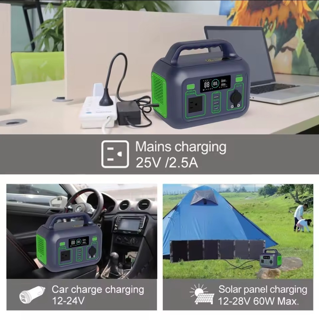 Portable power station 300w solar generator