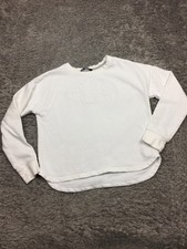 The North Face Sweatshirt Girls Size Large White Cotton 14-16 Embossed Thumbhole