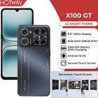 Smartphone Global HOTWAV X100 GT 4G LTE Android 16 Delgado Doble Pantalla Doble SIM NFC