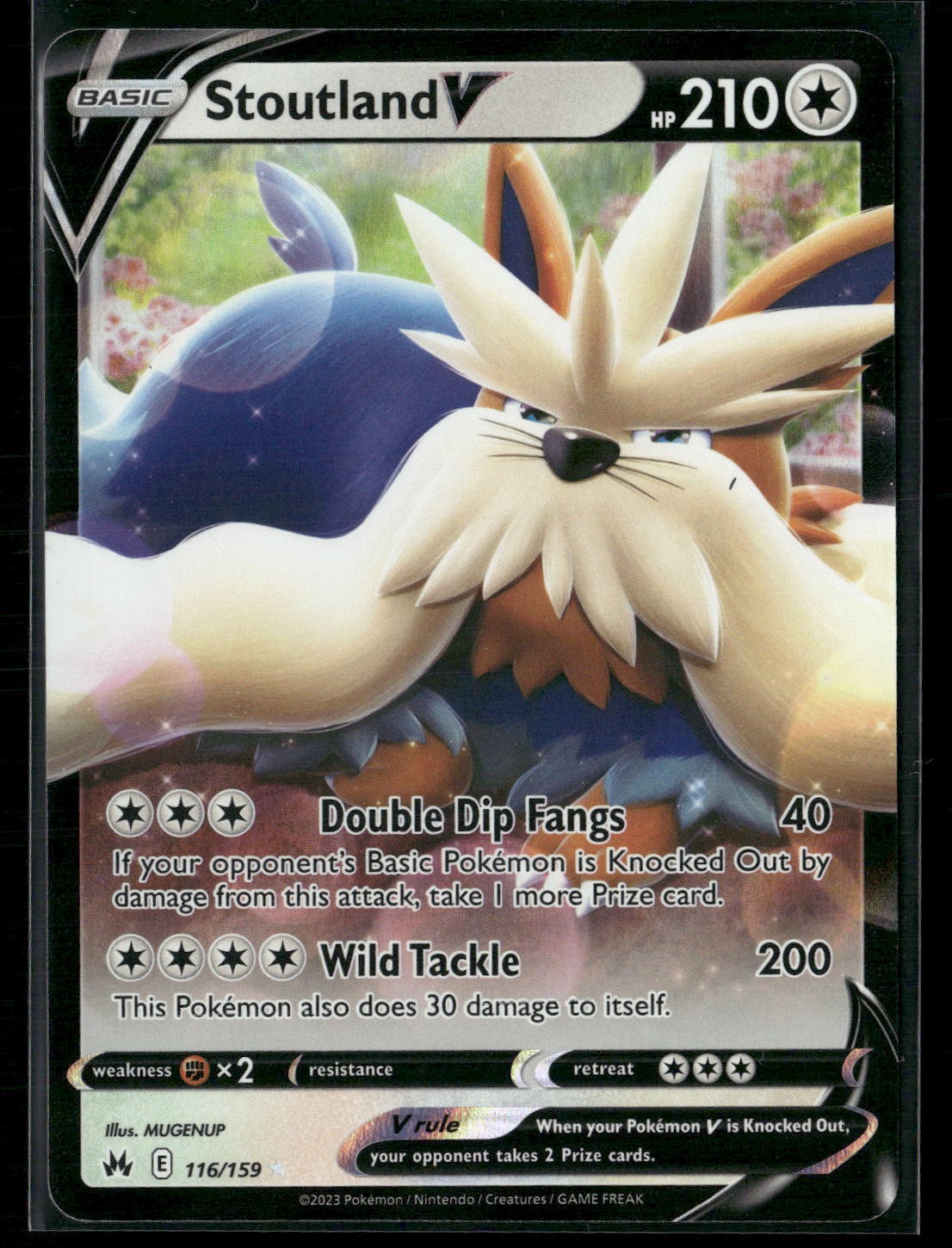 Pokemon - Stoutland V 116/159 Ultra Rare Crown Zenith NM